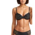 Light-Padded-And-Non-Wired-Demi-Bra-Set-Black