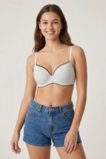Wired And Push Up Bra - Grey - Image 2