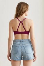 Wired-And-Padded-Bra-Fuscia - Image 2