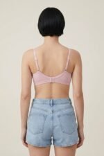 Non_Padded_Cotton_Bralette_-_Pink - Image 3