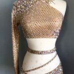 Gold Sapphire Phoenix Carnival Bra Top