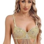 Gold Sapphire Phoenix Carnival Bra Top